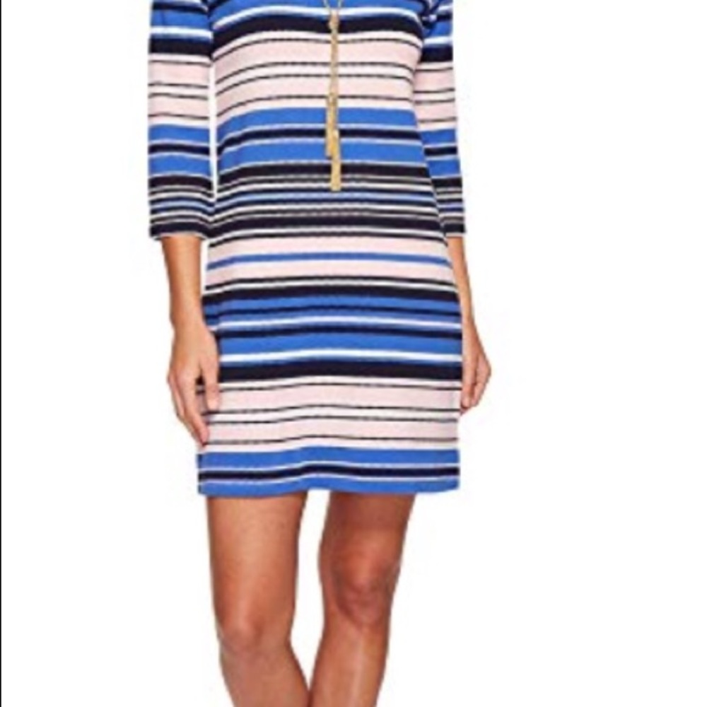 Lilly Pulitzer Bay Dress in pink and blue stripes!